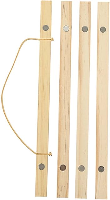 Nikou Magnetic Hanger Frame A4 Poster Hanger Modern Magnetic Wooden Photo Frame Diy Poster Scroll Prints Artwork Hanger White Wood 21cm