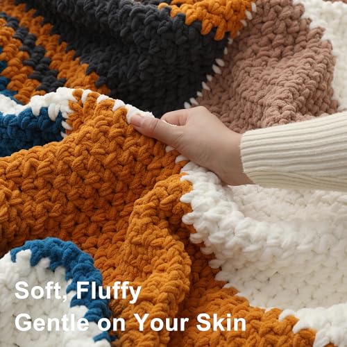 Image of #6 Super Bulky Blanket Yarn for Crocheting - 4 Skeins(Each 10.5oz /300g, 220yds /201m), Chunky Chenille Thick Plush Big Soft Yarn for Crocheting Knitting Blankets, Black