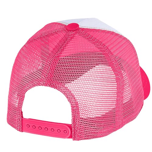 Image of Falari 5-Panel Mesh Baseball Cap, Trucker Hat, Structured Plain Design, Cotton, Adjustable Size