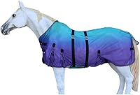 Vista 3 de CHALLENGER 68" Caballo Malla Flysheet Ligero Transpirable Verano Primavera Hoja Vientre 73440