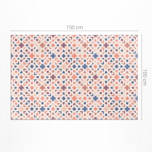 Tapis de sol vinyle 100x150 cm imperméable en PVC pour décoration extérieure rectangulaire