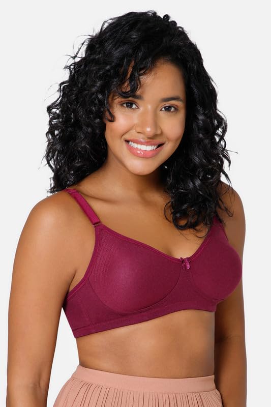 Image of INTIMACY LINGERIE Women's Cotton Brassiere | Non-Padded | Non-Wired | Full Coverage | Shaper Panel with Side Support Regular Bra | 1 Piece | (Def C P)