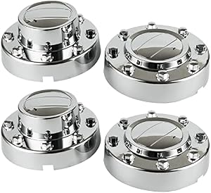 OKPARZ Replacement for Chrome Wheel Center Hub Cap Hubcap 2011-2016 Ram 3500 2 Front+2 Rear 1-Ton Dually DRW Alloy Wheel