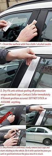 Miniatura 3 de Overun Juego de molduras de poste de pilar de puerta central de acero inoxidable pulido diseñado para Cadillac Escalade 2007-2014