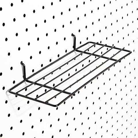 Pegboard Hooks, Peg Board Shelf, for Support Various Tools, 2 Packs, Black Cover