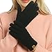 Womens Winter Touchscreen Gloves Cable Knit Warm Lined 3 Fingers Dual-layer Touch Screen Texting Mitten Glove for Women