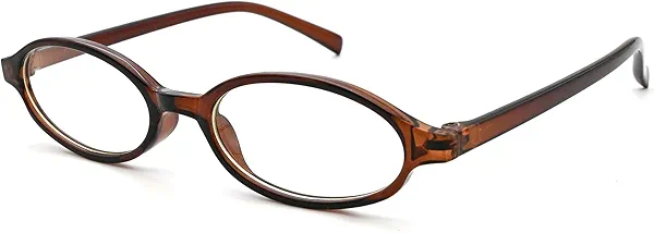 Onrtry Retro Oval Blue Light Glasses for Women 90s Small Face Eyeglasses Fake Nerd Cosplay Eyewear
