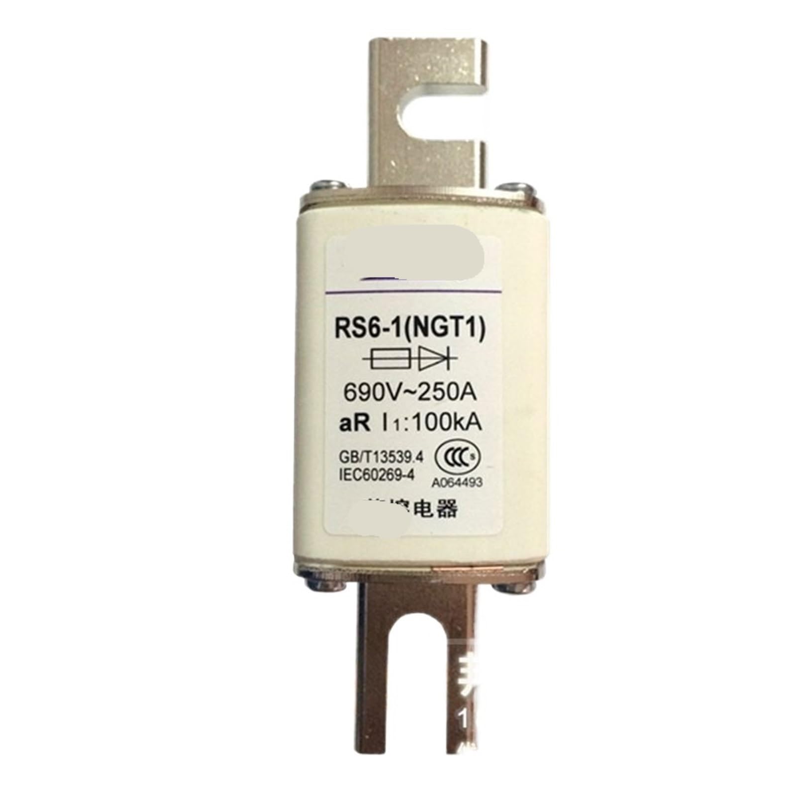 Fusible rapide RS6-1 160A pour protection circuit 690V 1000V
