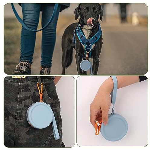 SAVITA 2 bolsas de silicone para cães com 9 cm de diâmetro, bolsa de petisco para cães pequenos com