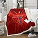 Couverture Sherpa en polaire Motif ange Lucifer et ailes rouges pour enfants, garçons et filles, personnages de mythologie, couverture en peluche pour divan lit bébé 30 x 40 cm
