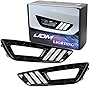 iJDMTOY Fog Bezel Replace /// Style Xenon White LED Daytime Running Lights Kit Compatible With 2015-2018 Ford Focus Regular Trims (Excluding ST RS)
