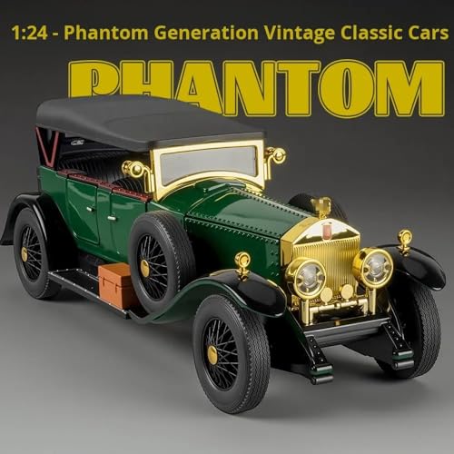 Image of Invite 1:24 Diecast Cars Phantom Generation Vintage Car Collectibles,Die Cast Metal Pull Back Cars with Lights and Sounds | Model Car Kits Adults and Boys [Multicolor]