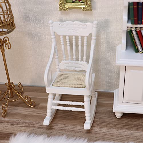 image for CuteExpress Miniature Rocking Chair 1:12 Scale Dollhouse Accessories T