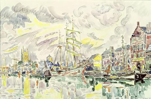 Lienzo mural Fecamp di Paul Signac para decorar el dormitorio con pinturas famosas