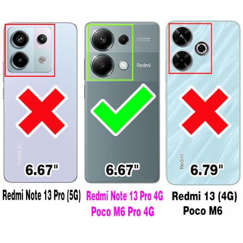 Protection Xiaomi Redmi Note 13 Pro 4G Poco M6 Pro étui portefeuille