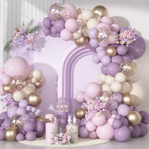 Ouddy Party Dusty Purple Balloon Arch Garland Kit, Different Size...
