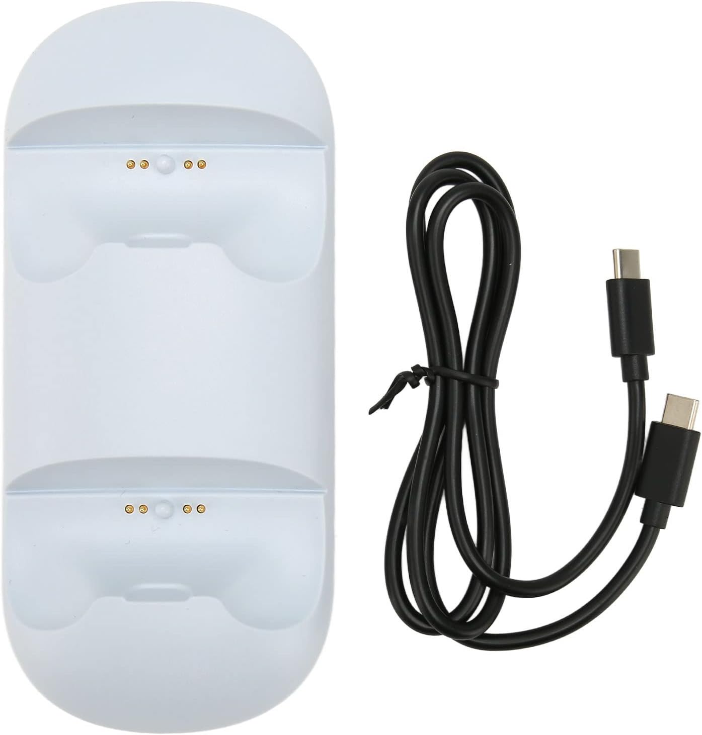 Dual Controller Charger, Foldable Stand Foot Pin Contact Controller Charging Dock for Game Handle