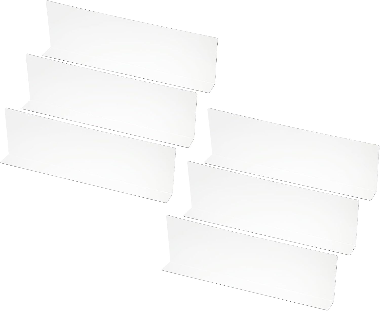 PATIKIL 12 Pack Shelf Dividers for Closet Organization, 15.7x1.57x3.1 Acrylic Closets Separator Kitchen Cabinet Shelves Under Bed Blocker for Bedroom Kitchen Office, Clear