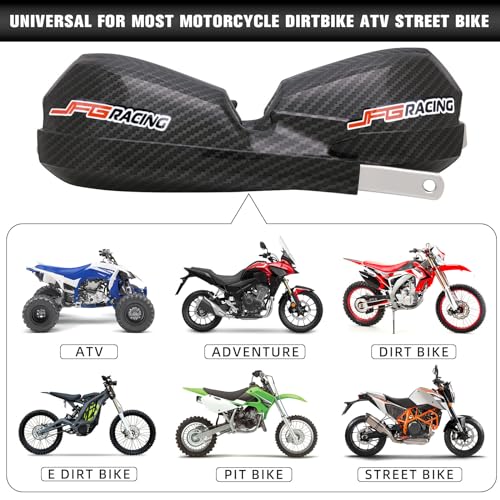 image for JFG RACING Motorcycle Hand Guards,Carbon Fiber Pattern Universal Handg