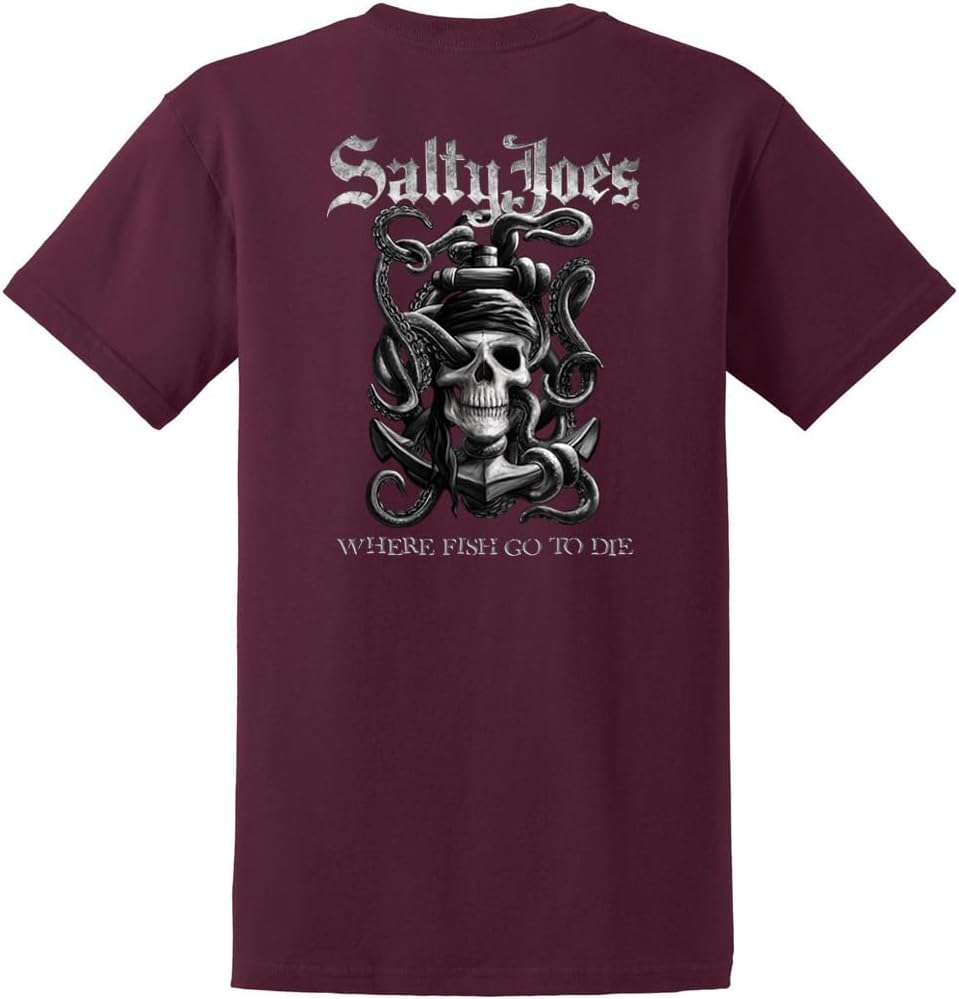 SALTY JOES Men's Dark Days Logo Heavyweight Tees in Regular, Big and Tall