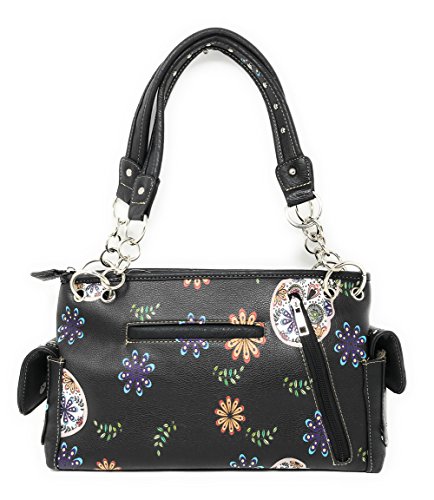 Texas West Women's Flora Candy Skull Handbag Purse in 3 colors4