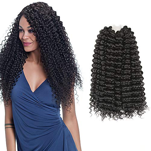 FASHION IDOL Passion Twist Hair 18 Inch Marlybob Crochet Hair 6 bundles Crochet Braiding Hair Extensions For Black Women (Natural Black 1B)