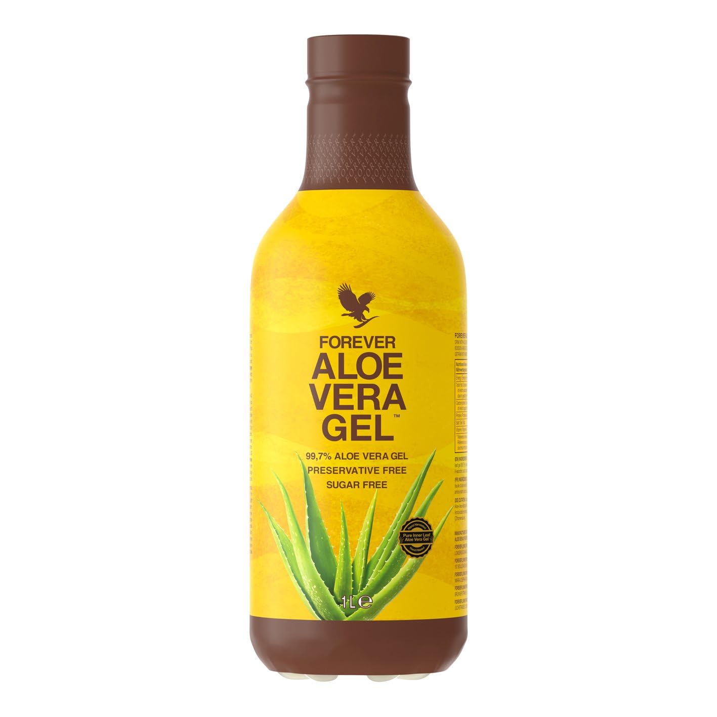 Forever Aloe Vera Gel (1 Liter Saft zum trinken), 100% pures zertifiziertes Aloe Vera Gel, zuckerfrei, ohne Zusatz von Konservierungsstoffen, VitaminC