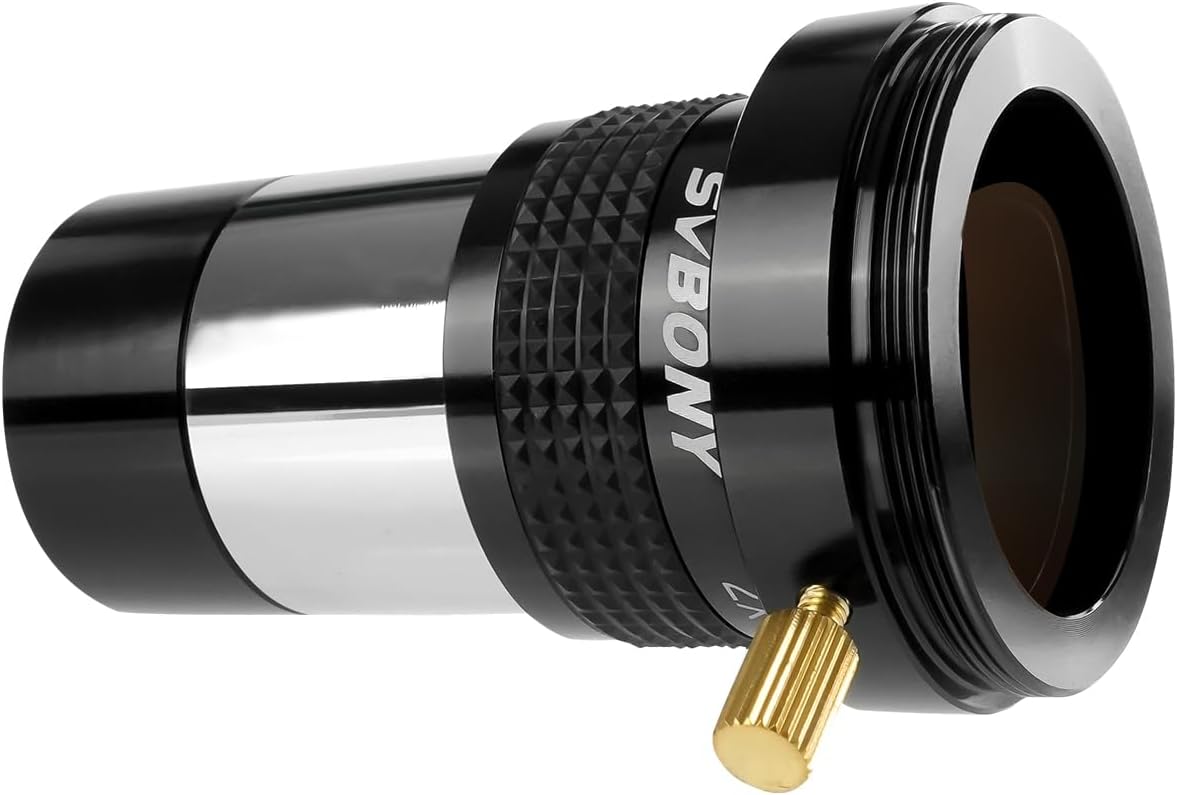 Svbony SV137 Barlow 2x, 1.25 inches Barlow Lens, FMC Metal Barlow with T-thread for Telescope Eyepiece Planetary Observation