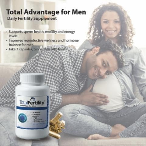 Advantage for Men by Trusted Science | Optimizes Sperm Count Motility and Morphology | Includes L-Carnitine, Lycopene, CoQ10, PQQ, Folate, N-Acetyl Cysteine | 180 Capsules - Image 2