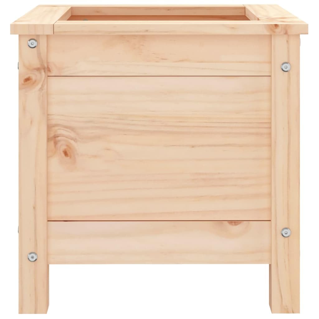 Macetero de pino macizo, 40 x 40 x 39 cm, de madera, para jardín, balcón, terraza, profundo para plantas, verduras, hierbas, flores, material natural con aspecto rústico,