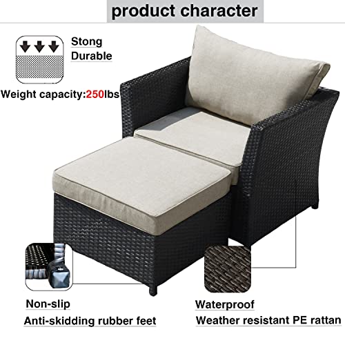 Ovios B09FGRNS84 Patio Furniture Set 9 Pcs Outdoor Furniture Pe Rattan Wicker Sectional Set thumb #5
