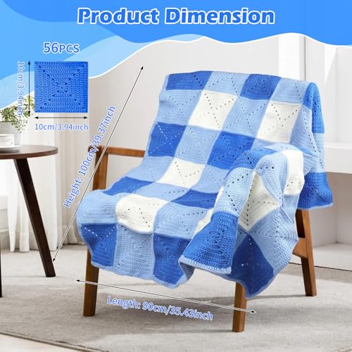 Kit de crochet pour débutants avec tutoriel pas à pas et fil DK bleu - 5