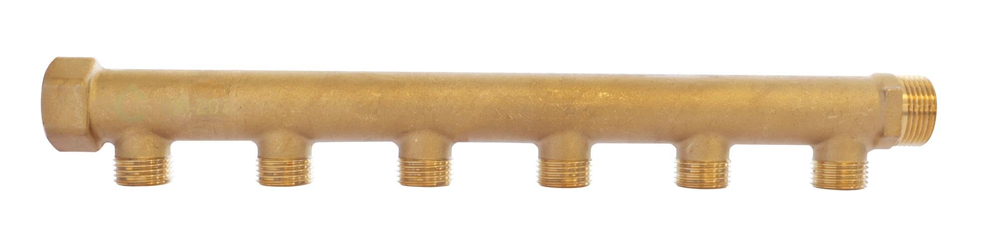 SOMATHERM FOR YOU - bronce colector - 6 salidas masculina 15/21-20/27 femeninas de entrada - salida Buck 20/27