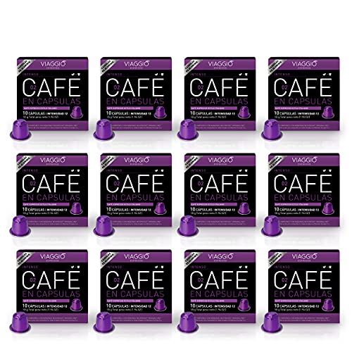 VIAGGIO ESPRESSO - 120 Cápsulas de Café Compatibles con Máquinas Nespresso - INTENSO