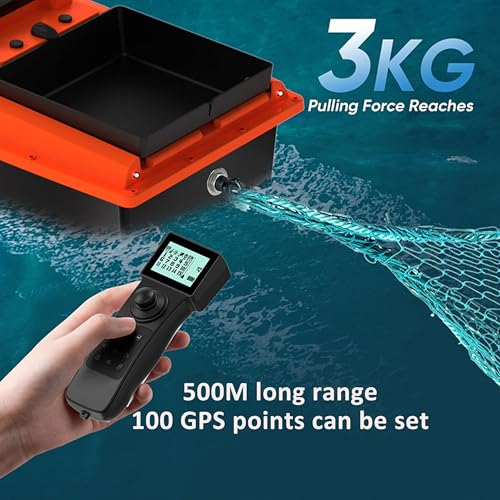 Image of High Speed RC Fishing Bait Boat for Ocean Lake Fishing with GPS, 500M Range, 4.5KG Load, Cruise Control
