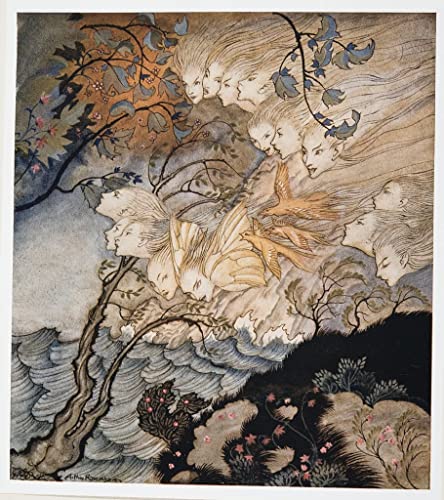 Peinture sur toile Nordique Arthur Rackham décoration murale chambre moderne 60x90
