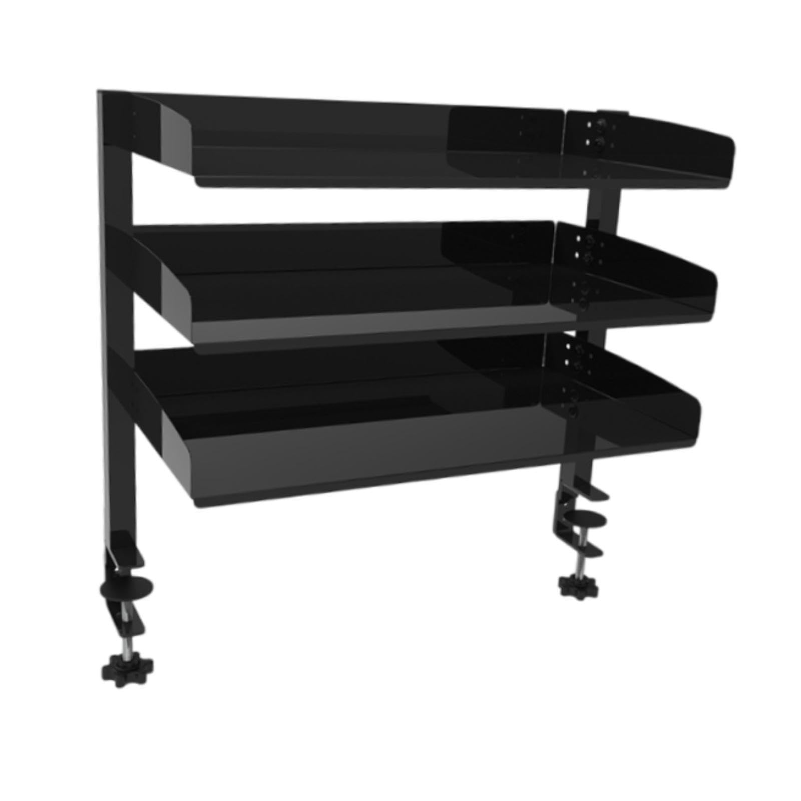 QWORK 6-Ebenen Papier Organizer Schwarz - Mesh Metall Aktenregal Für Schreibtisch