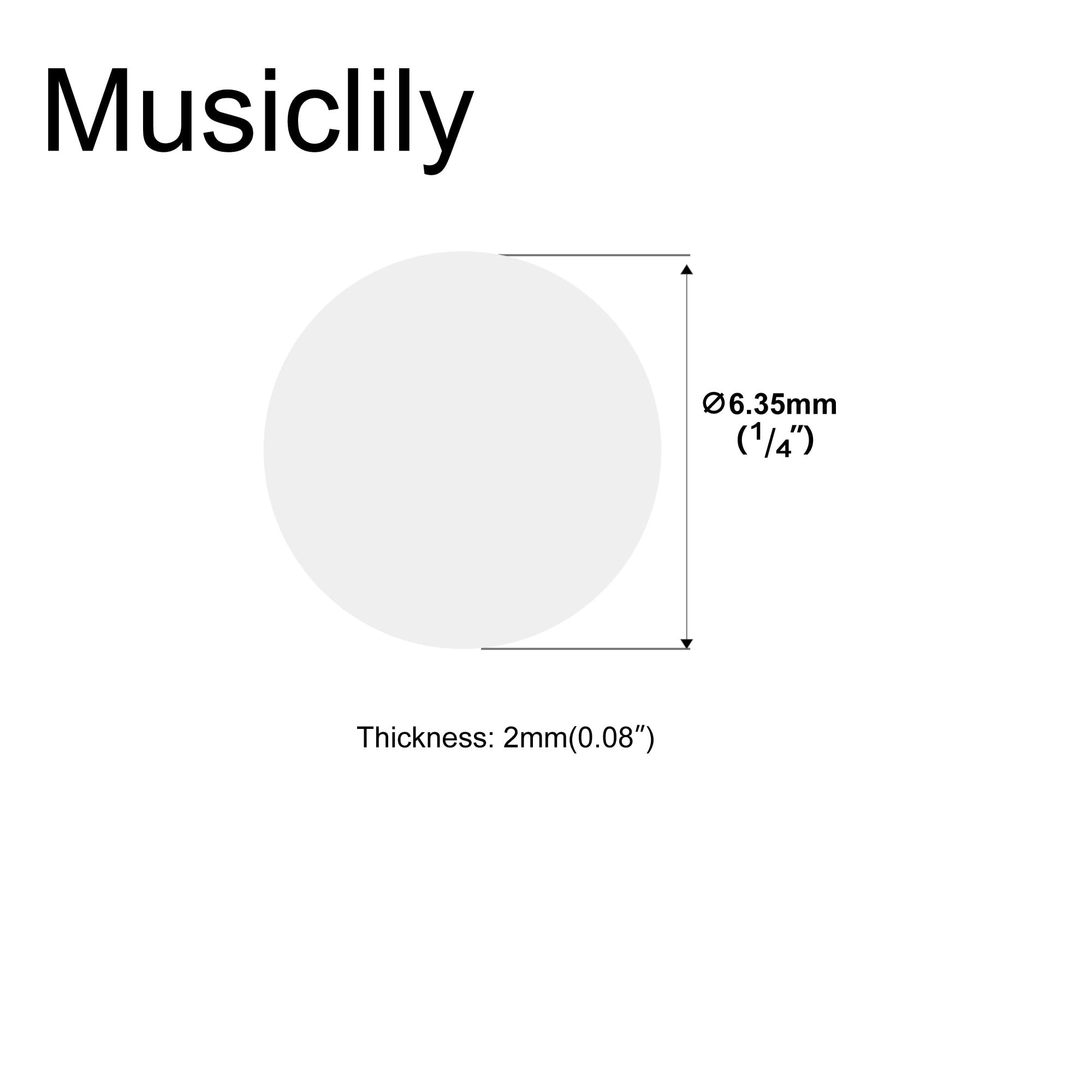 Musiclily Pro 6.35mm Natural Paua Abalone Shell Guitar Fretboard Inlay Dots (Set of 20)