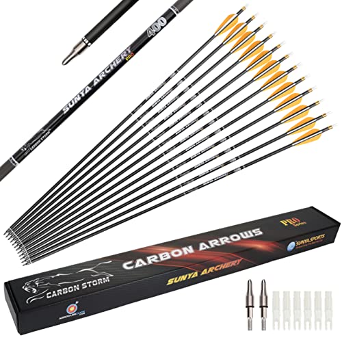 SUNYA Archery Compound Bow Arrows 12pcs Set. 30