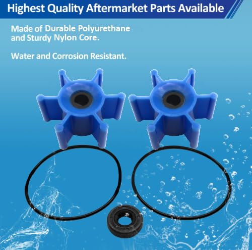image for REPLACEMENTKITS.COM 2 Pack Impeller, O-Ring Kit & Oil Seal Complete Re