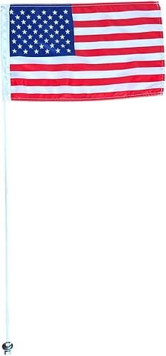 JLP 6 pies de alto 14 en poste 19x12 en bandera látigo EE.UU. ATV-UTV-SXS deportes todoterreno