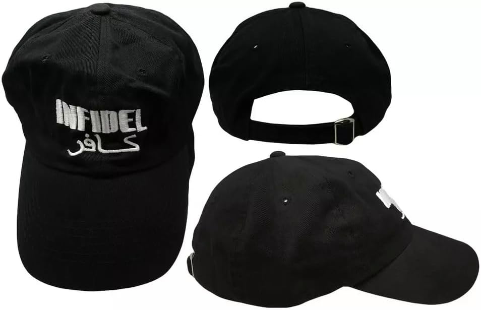 Embroidered Black Military Infidel Baseball Washed Hat Cap Premium Cotton image 2