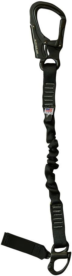 Madaco Roof Construction Fall Protection Heavy Duty Industrial Safety Internal Elastic Bungee 22IN Tactical Helicopter Retention Snap Hook Lanyard ANSI OSHA L-613-1.8-8001