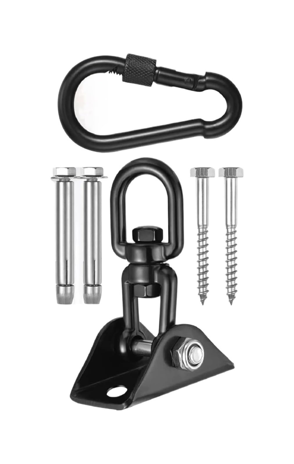EAmrfvqt Hammock Hooks Hanger, Hammock Hooks 360 Swivel Stainless Steel for Ceiling Wooden Gym Chair