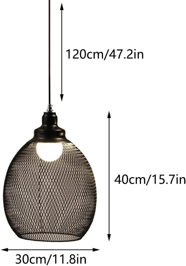 RENMIAO E27 creatieve zwarte lantaarn ijzer kunst industriële stijl hangende lichten geometrische vintage 1-licht holle kooi opknoping lamp armatuur voor koffie winkel restaurant verlichting photo 3