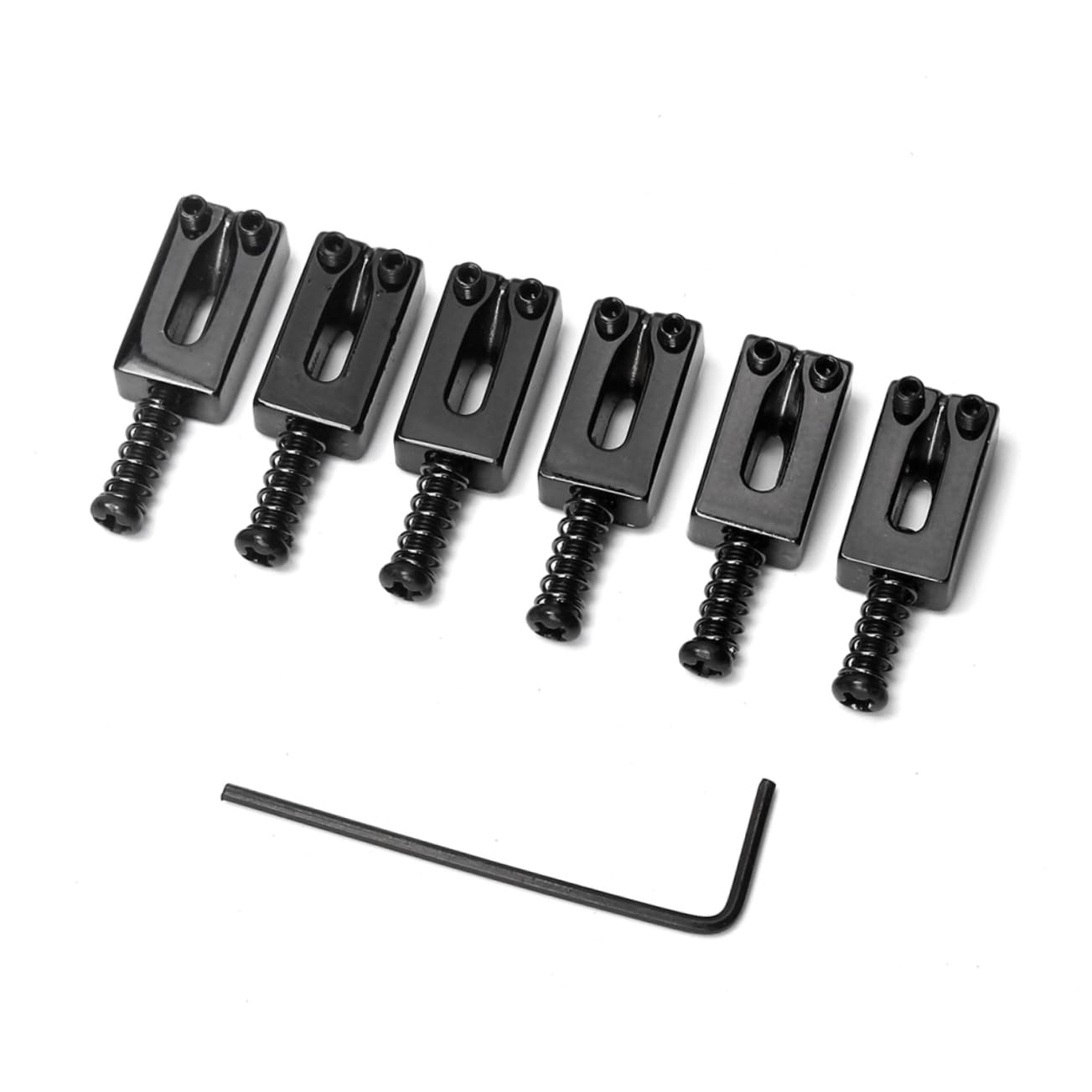 Yardwe Style Guitar Saddle Set Durable Replacement Parts for Flat Guitar Bridge Black Excellent Workmanship Sturdy Fit