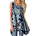 Produktbild FUZHA Damen Top Sommer Locker Unterhemd Spaghettiträger Basic Tank Tops Shirt Ärmellos Weste Sommer Strand Bluse Shirt T Shirt Sommer Rundhals Kurzarm Lose Knopfleiste Bluse Casual Gedruckt Tunika.