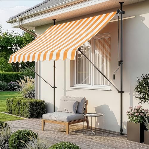 pro.tec Store Banne Manuel Rétractable pour Terrasse Marquise Soleil de Balcon Auvent...