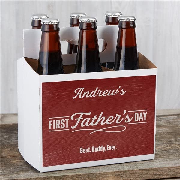Personalization Universe Daddy's First Father's Day Custom Beer Bottle Labels - Unique Dad Birthday Gift, Perfect for Father's Day Celebrations, Personalized Beer Labels For Dads