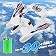 Sunowl RC Flugzeug, 3 Kanälen Ferngesteuertes Flugzeug für Wasser Land & Luft, Amphibisches RTF RC Plane mit Gyroskop, 2 Batterien, 2,4 GHz Ferngesteuert für Erwachsene Kinder Anfänger